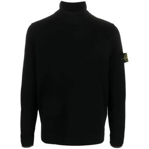 Stone Island, Heren, Truien, Zwart, Maat: S