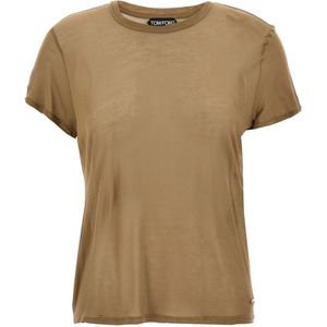 Tom Ford, Dames, Tops, Bruin, Maat: XS Viscose,