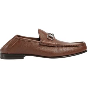 Gucci, Heren, Schoenen, Bruin, Maat: 42 1/2 EU Leer,
