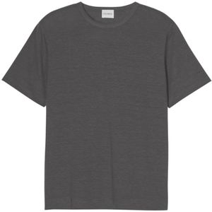 Closed, Heren, Tops, Grijs, Maat: S Linnen,