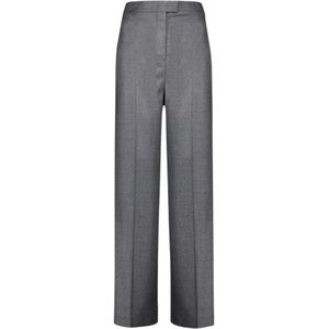 Fendi, Dames, Broeken, Grijs, Maat: L Wol,