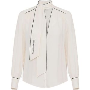 Elisabetta Franchi, Dames, Blouses & Shirts, Wit, Maat: M Viscose,