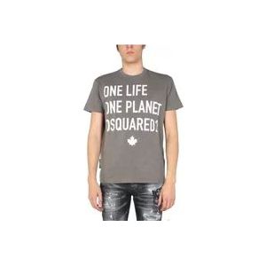 Dsquared2 T-Hemden , Gray , Heren , Maat: S