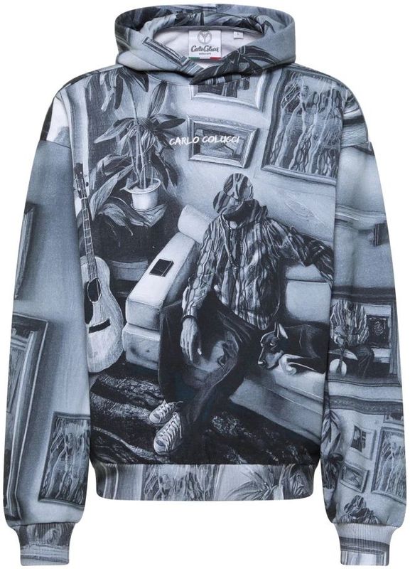 Carlo Colucci - Oversized Hoodie - Veelkleurig - Impression