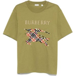 Burberry, Heren, Tops, Groen, Maat: L Katoen,