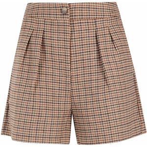 MC2 Saint Barth, Dames, Korte broeken, Bruin, Maat: M Leer,