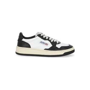 Autry Witte Leren en Stoffen Sneakers , White , Heren , Maat: 42 EU