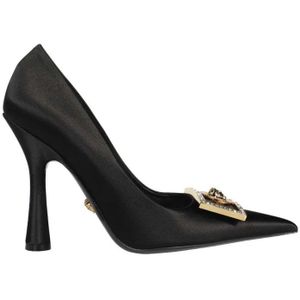 Versace Leren Pumps met Puntige Neus , Black , Dames , Maat: 37 EU