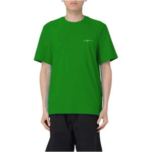 Msgm, Heren, Tops, Groen, Maat: XS Katoen,