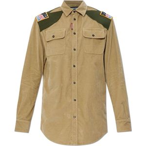 Dsquared2, Dames, Overhemden, Beige, Maat: S