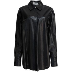 Sportmax, Dames, Jassen, Zwart, Maat: 2XS Leer,