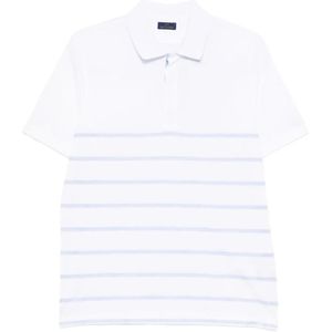 Paul&Shark - Polo - Wit Blauw Gestreept - 100% Katoen