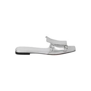 Santoni Stijlvolle leren slipper sandalen , Gray , Dames , Maat: 37 1/2 EU