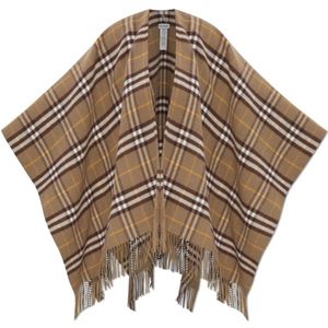 Burberry - Wollen Poncho - Bruin