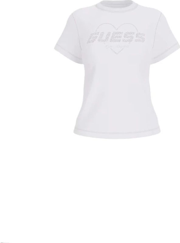Guess Active - V5GI10 K9RM1 - T-shirt - Wit - Korte Mouwen - Ronde Hals