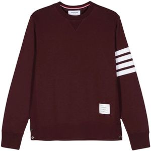 Thom Browne, Heren, Sweatshirts & Hoodies, Rood, Maat: M Katoen,