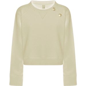 Pinko, Dames, Sweatshirts & Hoodies, Wit, Maat: L Katoen,