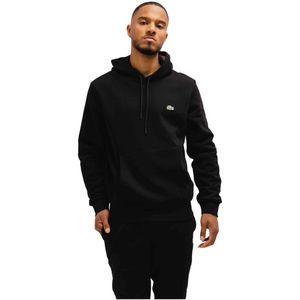 Lacoste, Heren, Sweatshirts & Hoodies, Zwart, Maat: S Katoen,