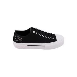 Burberry Zwarte Canvas Sneakers Aw23 , Black , Heren , Maat: 44 EU