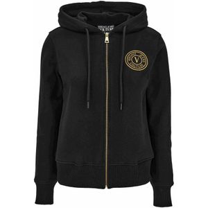 Versace Jeans Couture, Dames, Sweatshirts & Hoodies, Zwart, Maat: 2XS