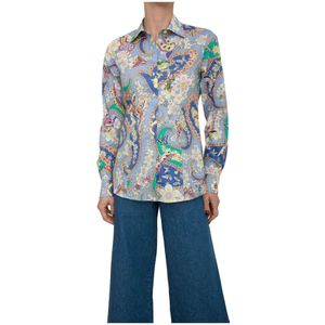 Etro, Dames, Blouses & Shirts, Veelkleurig, Maat: L Katoen,