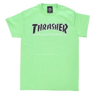 Thrasher, Heren, Tops, Groen, Maat: L Katoen,