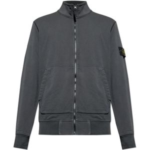 Stone Island, Heren, Sweatshirts & Hoodies, Grijs, Maat: S Katoen,