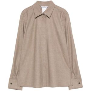 Max Mara, Dames, Blouses & Shirts, Beige, Maat: 2XS Kasjmier,