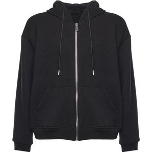 Giuliano Galiano, Heren, Sweatshirts & Hoodies, Zwart, Maat: S Viscose,