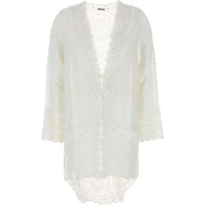 Bode, Dames, Blouses & Shirts, Wit, Maat: M Linnen,