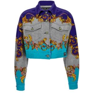 Versace Jeans Couture, Dames, Jassen, Veelkleurig, Maat: XS Denim,