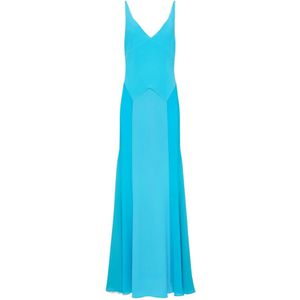 MVP wardrobe, Dames, Jurken, Blauw, Maat: S Zijde,