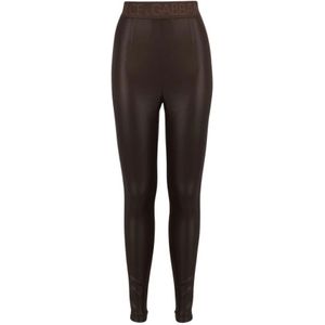 Dolce & Gabbana, Dames, Broeken, Bruin, Maat: S Satijn,