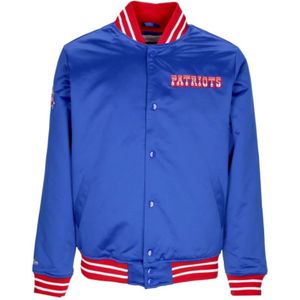 Mitchell & Ness, Heren, Jassen, Blauw, Maat: S Satijn,