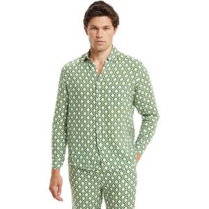 Peninsula, Heren, Overhemden, Groen, Maat: 2XL Linnen,