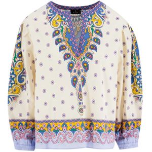 Etro - Cotton Paisley Print V-Neck Blouse - Veelkleurig - 100% Katoen