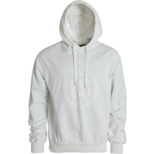 Dolce & Gabbana, Heren, Sweatshirts & Hoodies, Wit, Maat: 2XL Katoen,