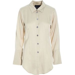 Bitte Kai Rand, Dames, Blouses & Shirts, Beige, Maat: L Viscose,