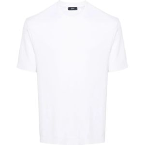 Herno, Heren, Tops, Wit, Maat: 2XL Katoen,