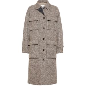 Brunello Cucinelli, Dames, Mantels, Bruin, Maat: M Zijde,