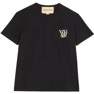 Valentino, Heren, Tops, Zwart, Maat: S Katoen,