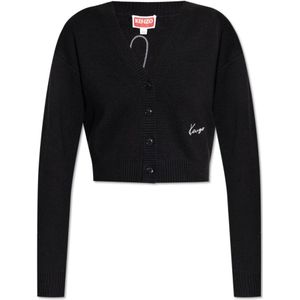 Kenzo, Dames, Truien, Zwart, Maat: M Wol,