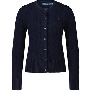 POLO RALPH LAUREN - Vest - Blauw - Katoen - Ronde Hals - Korte Cardigan