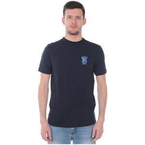 Emporio Armani, Heren, Tops, Blauw, Maat: L Katoen,