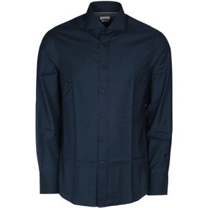 Brunello Cucinelli, Heren, Overhemden, Blauw, Maat: S