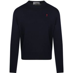 Ami Paris, Heren, Truien, Blauw, Maat: M Wol,