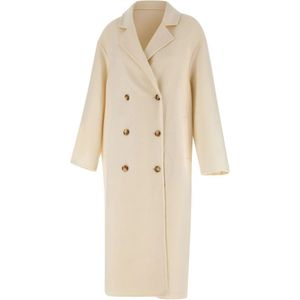 Loulou Studio, Dames, Mantels, Wit, Maat: XS Wol,