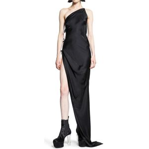 Rick Owens, Dames, Jurken, Zwart, Maat: S Zijde,