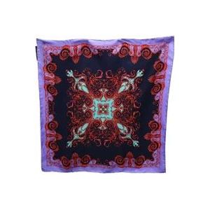 Versace Meerkleurige zijden sjaal , Multicolor , unisex , Maat: ONE Size