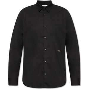 Iceberg, Heren, Overhemden, Zwart, Maat: S Katoen,